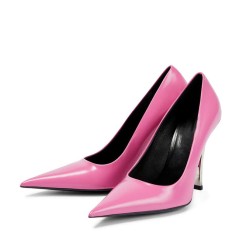 Pointed Toe Classic Curved Stiletto Heels Pumps - Pink