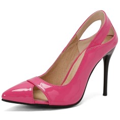 Pointed Toe Stiletto Heels Sexy Summer Pumps - Rose Patent