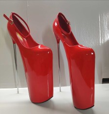 Fly High Extreme Stiletto 12-inch Platform Pumps - Red