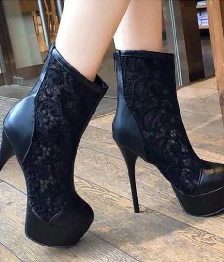 stiletto black bootie