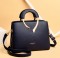 Medium Size Vegan Leather Fancy Crossbody Handbag - Blue