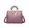 Medium Size Vegan Leather Fancy Crossbody Handbag - Pink
