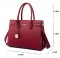 Oblong Style Shoulder Crossbody Handbag - Burgundy