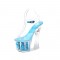 Rose Bouquet Platform Chunky Heels Peep Toe Ankle Straps Sandals - Blue