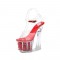 Rose Bouquet Platform Chunky Heels Peep Toe Ankle Straps Sandals - Red