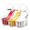 Rose Bouquet Platform Chunky Heels Peep Toe Ankle Straps Sandals - White