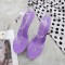 Sunflower Platform Chunky Heels Peep Toe Ankle Straps Sandals - Purple