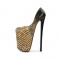 Fly High Crocodile Designed Platform Stiletto Heels Pumps - Yellow