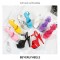 8 Inch Super Heels Peep Toe Ankle Strap Patent Platform Sandals - Red