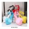 7 Inch Super Heels Peep Toe Ankle Lace Up Fluffy Fur Platform Sandals - Red