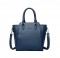 Medium Size Vegan Leather Crossbody Handbag - Blue