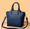 Medium Size Vegan Leather Crossbody Handbag - Blue