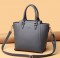 Medium Size Vegan Leather Crossbody Handbag - Gray