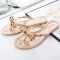 Rivet Decorated Slippers Soft Outdoor Flip Flops - Apricot