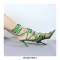 Kitten Heels Gladiator Strap Square Toe Sandals - White
