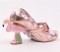 Round Toe Fantasy Flamingo Heels T-Strap Party Pumps - Sequined Pink