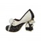 Round Toe Fantasy Panda Heels Party Pumps with Butterfly Knot - White