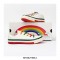 Castro Rainbow Canvas Lace-Up Sneakers - Blue White Red