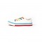 Castro Rainbow Canvas Lace-Up Sneakers - Blue White Red