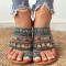 Cappadocia Ethnic Outdoor Slippers Flip Flops - Black