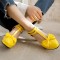Chunky Square Heels Sweet Bowtied Mary Janes Double Buckle T-Strap Sandals - Yellow