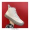 Vulcan92 Lace-Up KPOP Ankle Trainers - White