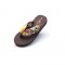 Laguna Summer Beach Slippers Silk Weave Outdoor Flower Flip Flops - Brown