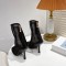 Ankle Air Mesh Fishnet Stiletto Heels Summer Breathable Boots and Back Zipper