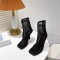 Ankle Air Mesh Fishnet Stiletto Heels Summer Breathable Boots and Back Zipper