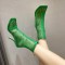 Ankle Air Mesh Fishnet Stiletto Heels Summer Breathable Boots and Back Zipper