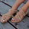 Mykanos Ethnic Outdoor Pearl Chain Bead Slippers Flip Flops