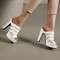 Venice Peep Toe Cuban Heels Platform Summer Slippers - White