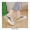 Venesia Canvas Lace-Up Sneakers Mule - Green