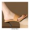 Peep Toe Kitten Heels Summer Flip Flops Sandals  - Beige
