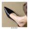 Pointed Toe Kitten Heels Summer Crocodile Print Slippers Sandals  - Black