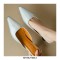 Pointed Toe Kitten Heels Summer Crocodile Print Slippers Sandals  - Silver