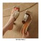 Peep Toe Half Transparent Kitten Heels Summer Mules Sandals - Gold
