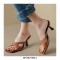 Peep Toe Cross Straps Kitten Heels Summer Mules Slippers Sandals - Auburn
