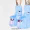 Round Toe Fur Plush Platforms Cute Monster Wedges Platforms Ankle Highs Boots - Blue