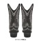 Pointed Toe Chunky Heels Western Style Ankle Highs Cowgirl Boots - Black Faux Leather