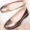 Round Toe Comfortable Light Soft Metallic Ballet Flats - Black