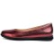 Round Toe Comfortable Light Soft Metallic Ballet Flats - Wine Red