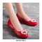 Round Toe Beads Decorated Ballet Wedding Flats Loafers - Silver