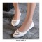 Round Toe Beads Decorated Ballet Wedding Flats Loafers - Silver