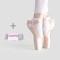 Child and Adult Professional Ballets Flats Points Ribbon Satin Shoes with Band - Beige