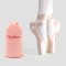 Child and Adult Professional Ballets Flats Points Ribbon Satin Shoes with Bag - Beige