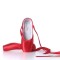 Child and Adult Professional Ballets Flats Points Ribbon Satin Shoes - Red