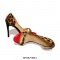 Stiletto Heels Peep Toe Patent Pumps Sandals - Black