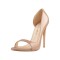 Stiletto Heels Peep Toe Patent Pumps Sandals - Nude