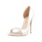 Stiletto Heels Peep Toe Patent Pumps Sandals - White